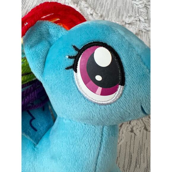My Little Pony Rainbow Dash Plush 7" Yarn Mane Tail Stuffed Animal Toy 2020 Blue - Picture 6 of 9